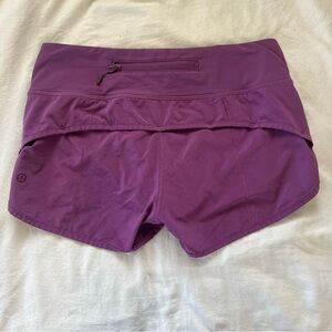 Lululemon Purple Speed Up Shorts Size 2